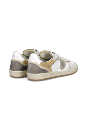 Sneaker Pgal in pelle bianca e beige PHILIPPE MODEL | PGLUVC01.